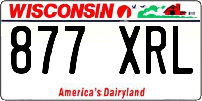 WI license plate 877XRL