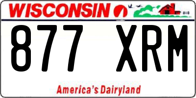 WI license plate 877XRM