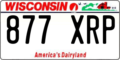 WI license plate 877XRP