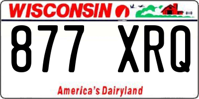 WI license plate 877XRQ