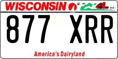 WI license plate 877XRR