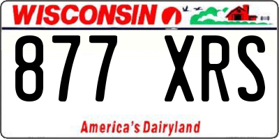 WI license plate 877XRS