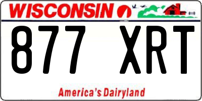 WI license plate 877XRT