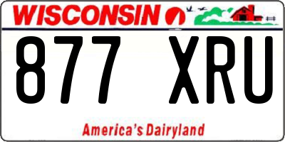 WI license plate 877XRU