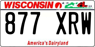 WI license plate 877XRW