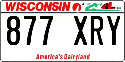 WI license plate 877XRY