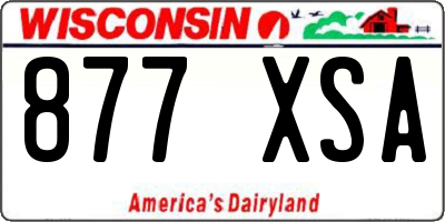 WI license plate 877XSA
