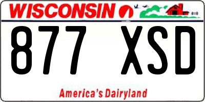 WI license plate 877XSD