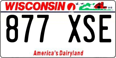 WI license plate 877XSE