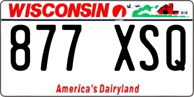 WI license plate 877XSQ