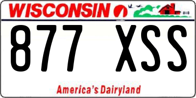 WI license plate 877XSS