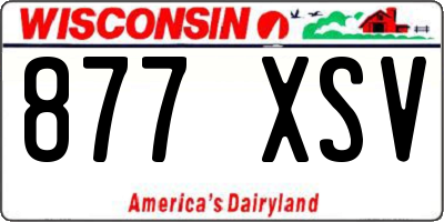WI license plate 877XSV