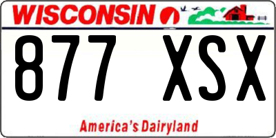 WI license plate 877XSX