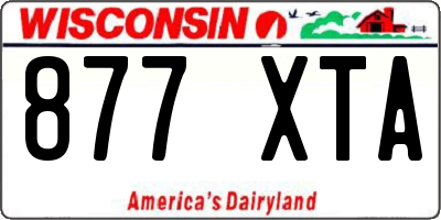 WI license plate 877XTA