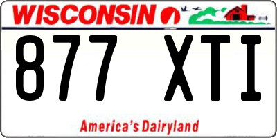 WI license plate 877XTI