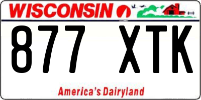 WI license plate 877XTK