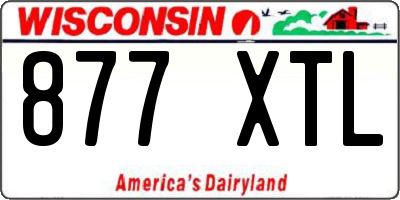 WI license plate 877XTL