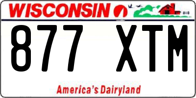 WI license plate 877XTM