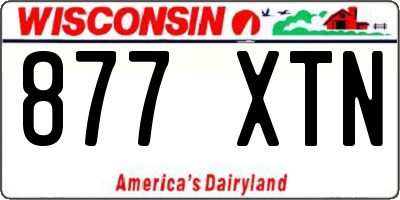 WI license plate 877XTN