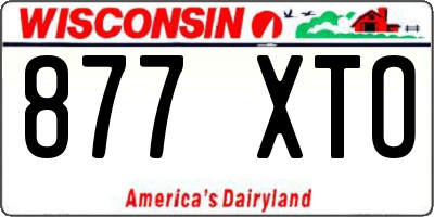 WI license plate 877XTO
