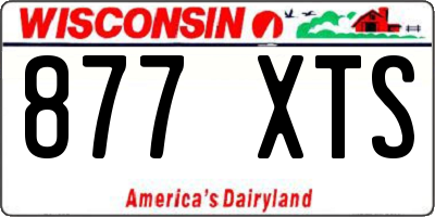 WI license plate 877XTS
