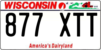 WI license plate 877XTT