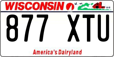 WI license plate 877XTU