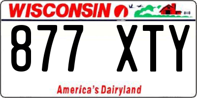 WI license plate 877XTY