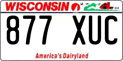 WI license plate 877XUC