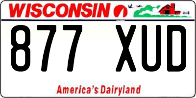 WI license plate 877XUD