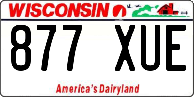 WI license plate 877XUE