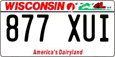 WI license plate 877XUI