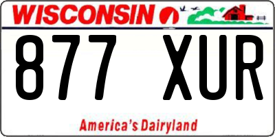 WI license plate 877XUR