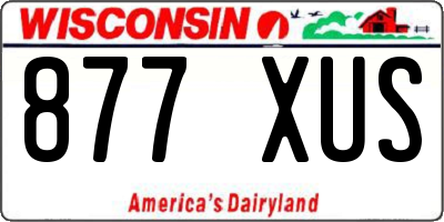 WI license plate 877XUS