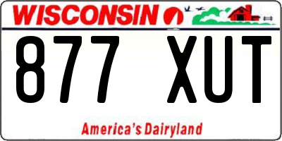 WI license plate 877XUT