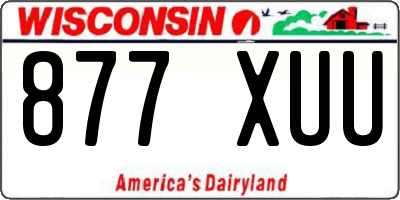 WI license plate 877XUU