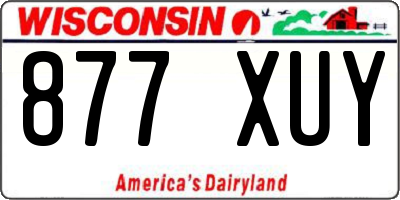 WI license plate 877XUY