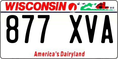 WI license plate 877XVA
