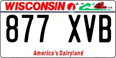 WI license plate 877XVB