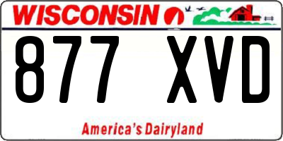 WI license plate 877XVD