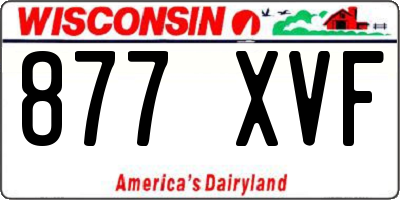 WI license plate 877XVF