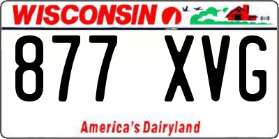 WI license plate 877XVG