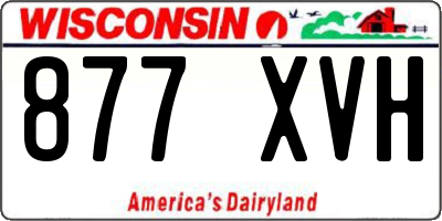 WI license plate 877XVH