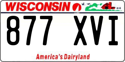 WI license plate 877XVI