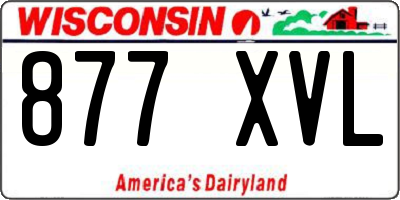 WI license plate 877XVL