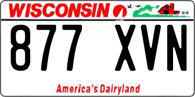 WI license plate 877XVN