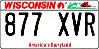WI license plate 877XVR