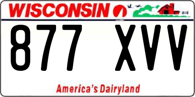 WI license plate 877XVV