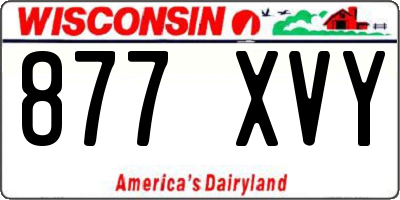 WI license plate 877XVY
