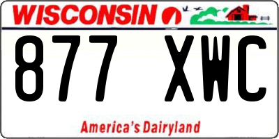 WI license plate 877XWC